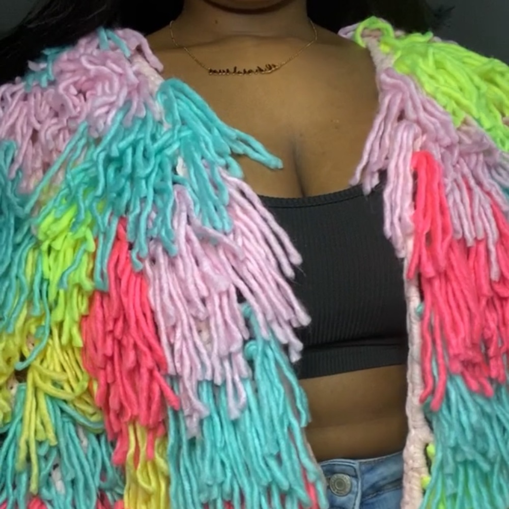 Colorful Yarn Cardigan